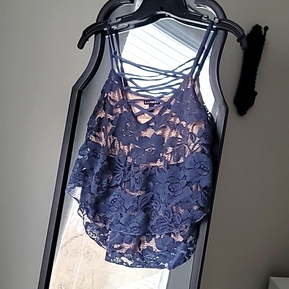 Express lace tank top